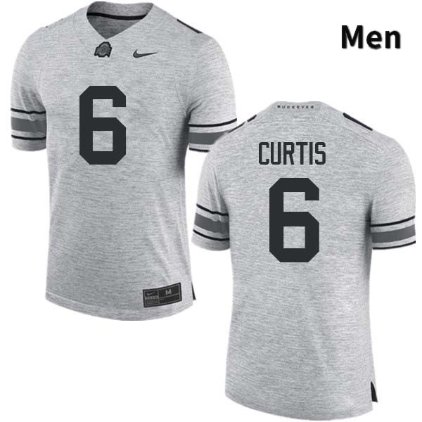 Ohio State Buckeyes Kory Curtis Men's #6 Gray Authentic Stitched College Football Jersey